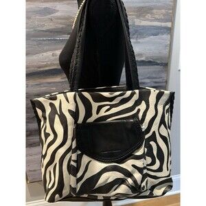 Aimee Kestenberg All For Love Tote Signature Zebra Print Genuine Leather